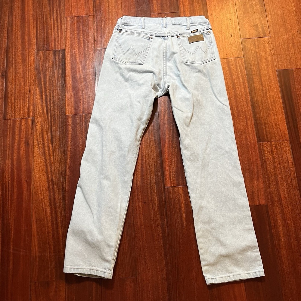 Wrangler Jeans Mens 33x32 (32x31) Light Wash Cowboy Cut Original Fit 1013MWZGH - Picture 3 of 10